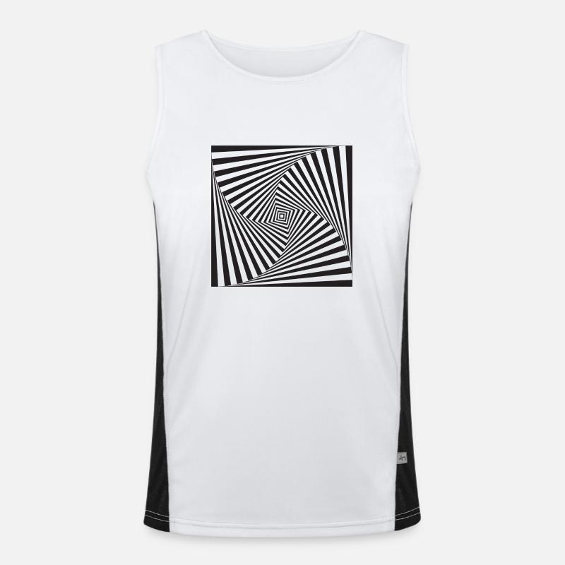 optische Täuschung Funktionelles Kontrast-Tank Top für Männer 