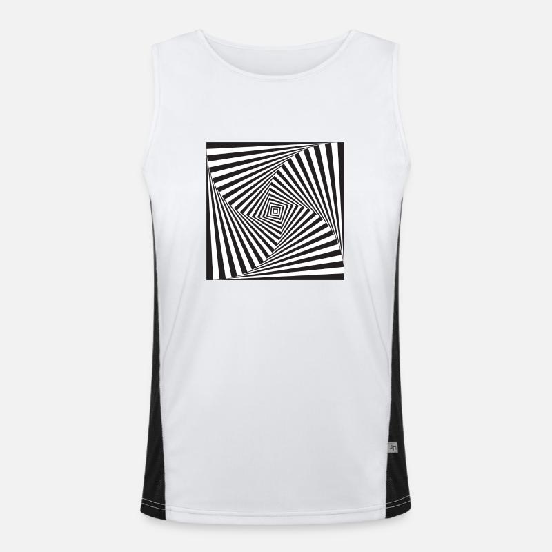optische Täuschung Funktionelles Kontrast-Tank Top für Männer 