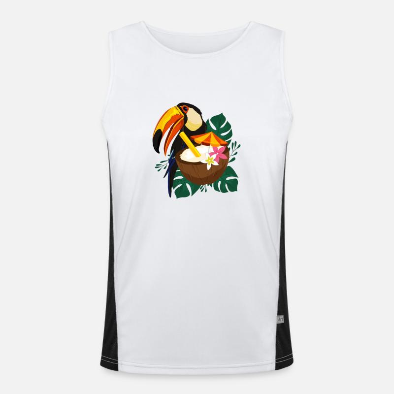 Tukan Funktionelles Kontrast-Tank Top für Männer 