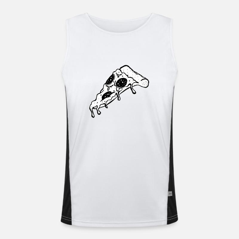 Pizza Funktionelles Kontrast-Tank Top für Männer 