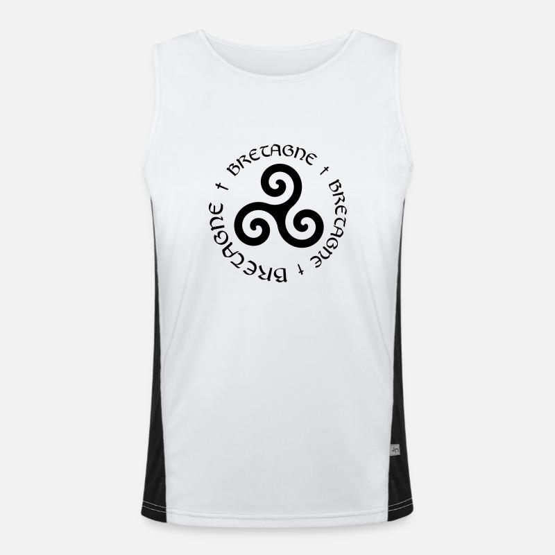 Bretagne ! Funktionelles Kontrast-Tank Top für Männer 