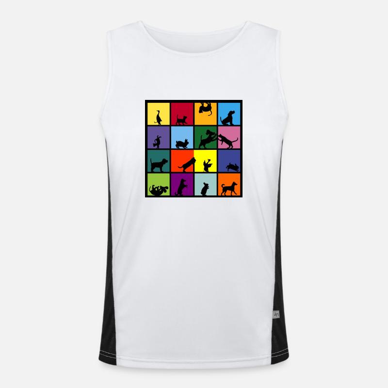 Specialcube Pixel Funktionelles Kontrast-Tank Top für Männer 