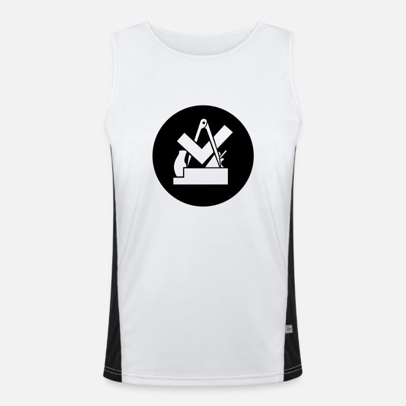 Tischlerwappen Funktionelles Kontrast-Tank Top für Männer 