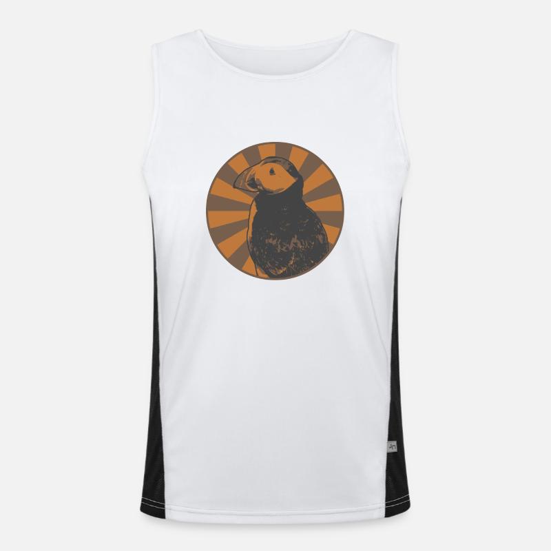 Puffin Zirkus Style Funktionelles Kontrast-Tank Top für Männer 