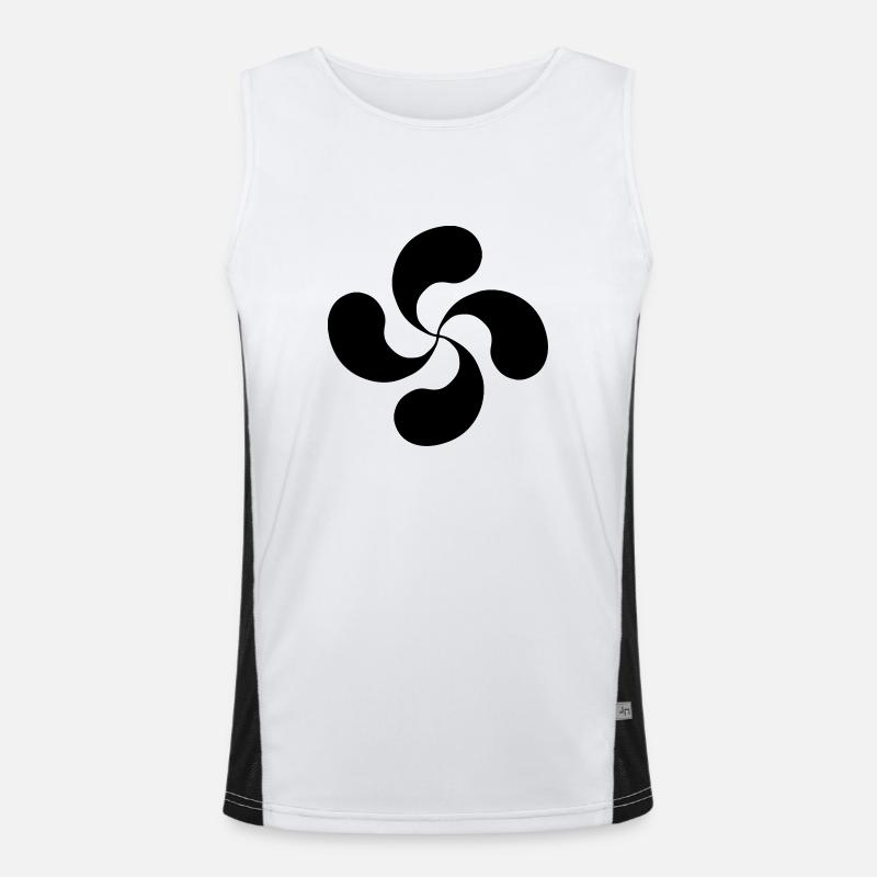 Basque Cross oldshool lauburu Men's Functional Contrast Tank Top 