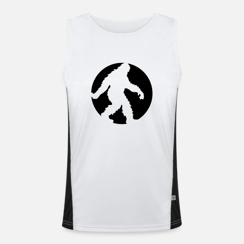 circle round logo going running sideways bigfoo Men's Functional Contrast Tank Top 