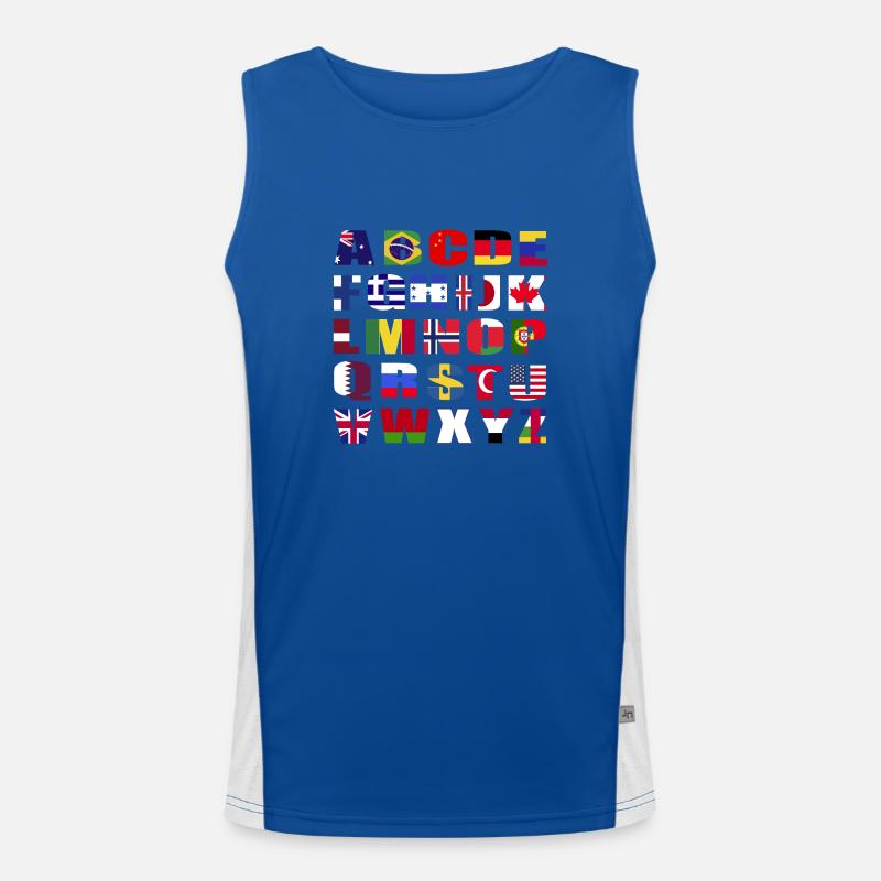 Flaggen Funktionelles Kontrast-Tank Top für Männer 