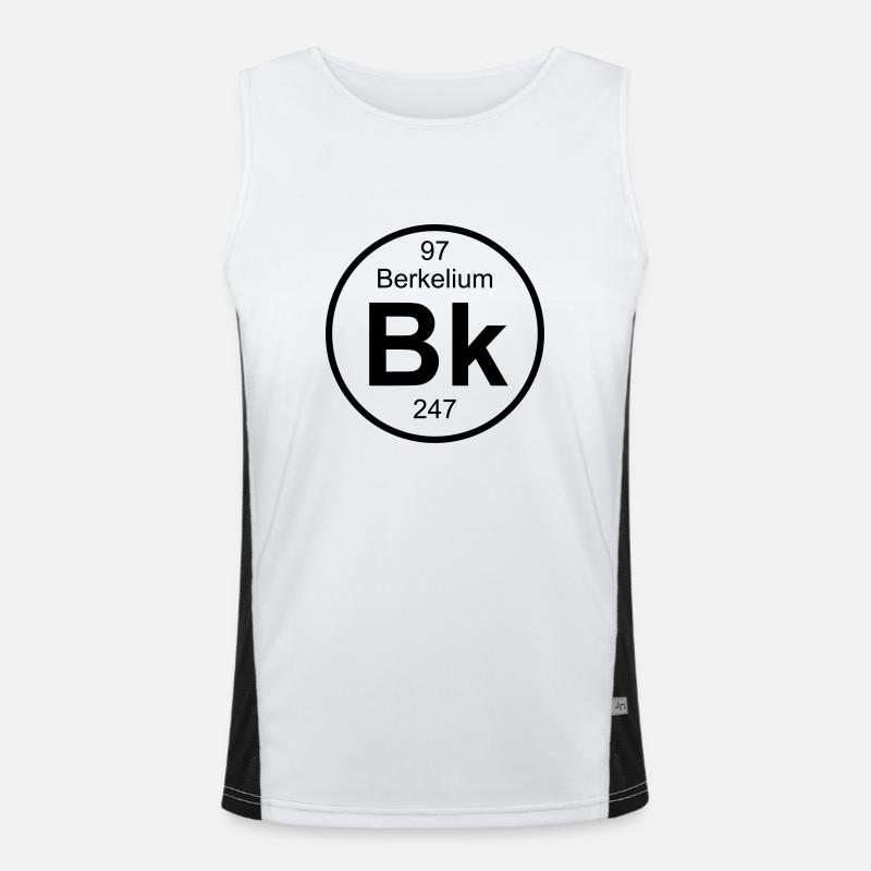 Berkelium (Bk) (element 97) - Men's Functional Contrast Tank Top  - white/black