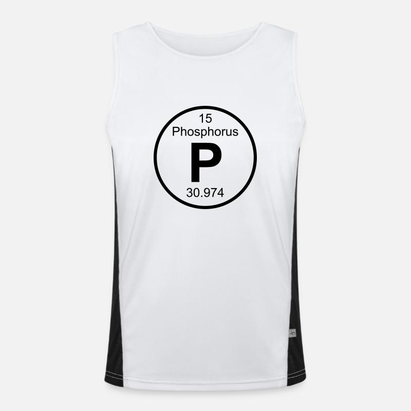 Phosphorus (P) (element 15) - Men's Functional Contrast Tank Top  - white/black