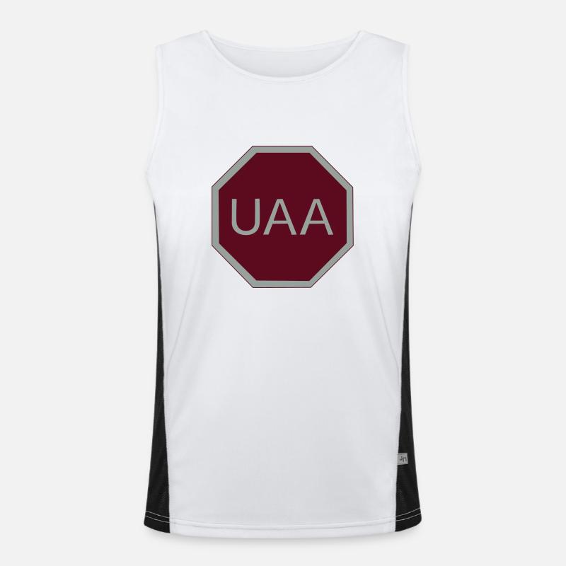 Codon stop - Men's Functional Contrast Tank Top  - white/black