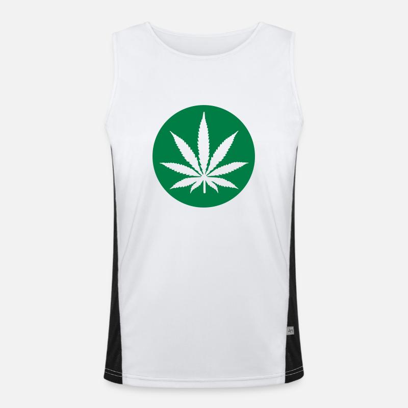Marihuana Funktionelles Kontrast-Tank Top für Männer 