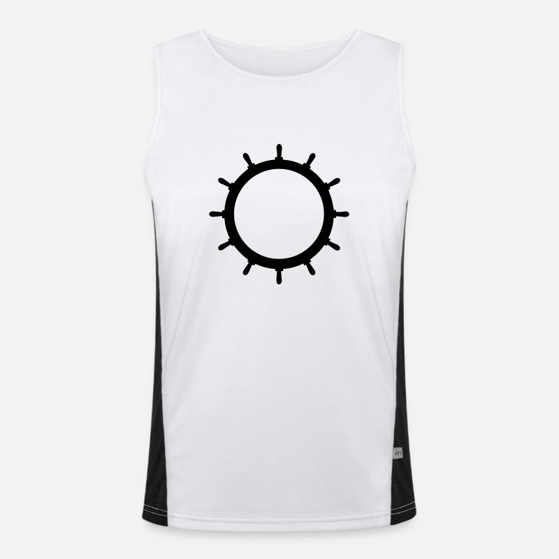 Steering EMPTY 1c - Men's Functional Contrast Tank Top  - white/black