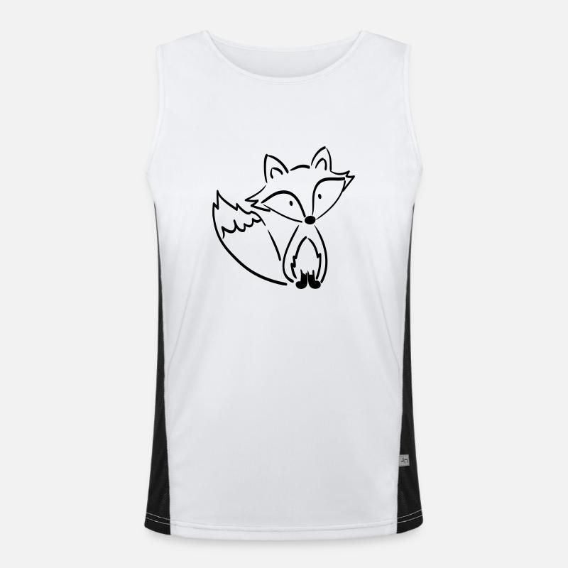 Fuchsi Funktionelles Kontrast-Tank Top für Männer 