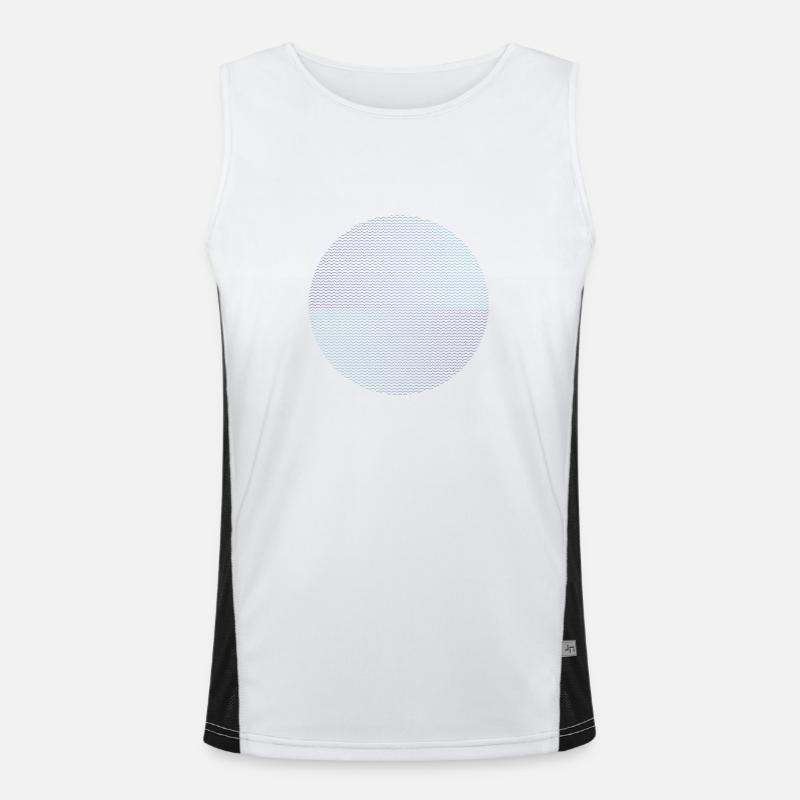 ZickZack Surf Funktionelles Kontrast-Tank Top für Männer 