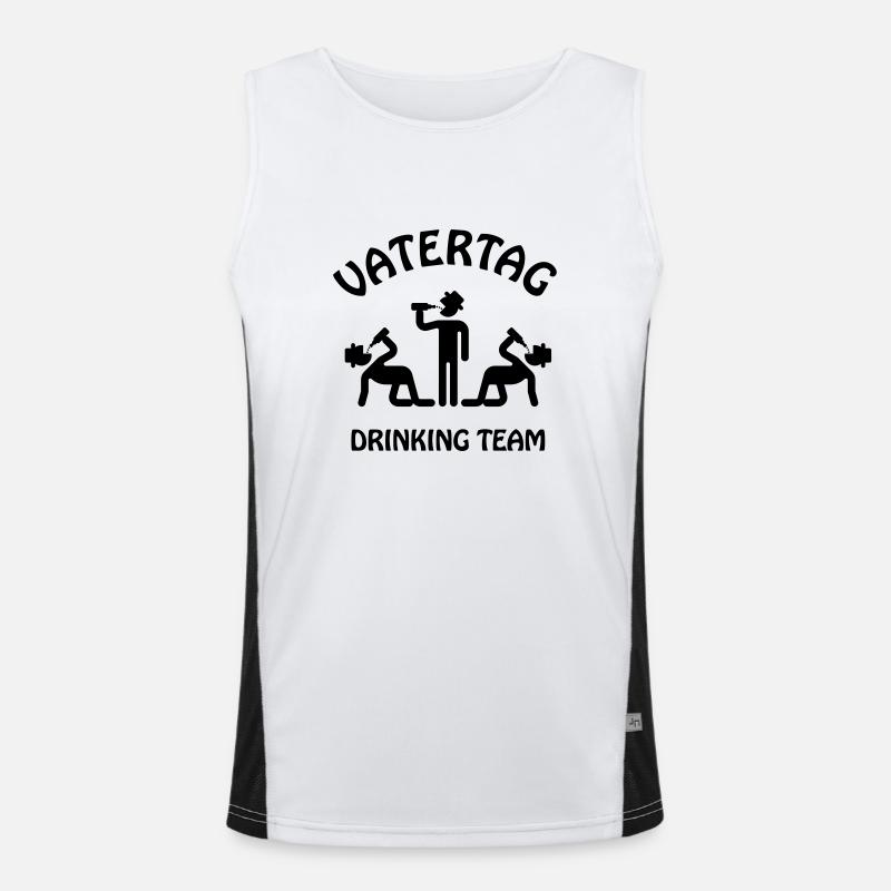 Vatertag Drinking Team Funktionelles Kontrast-Tank Top für Männer 