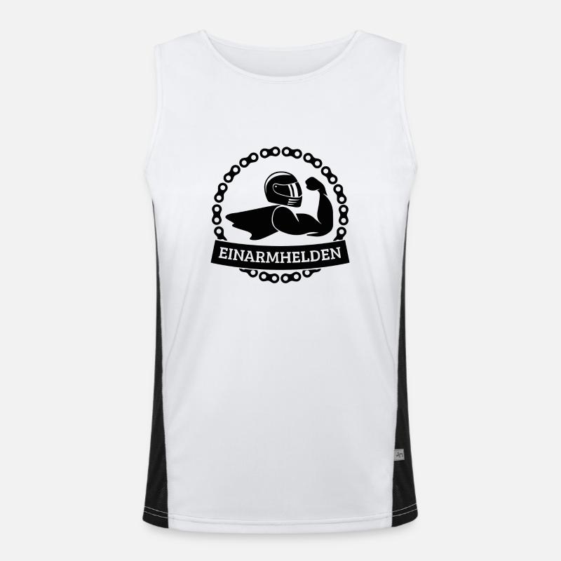 Einarmhelden 1-farbig (schwarz) Funktionelles Kontrast-Tank Top für Männer 