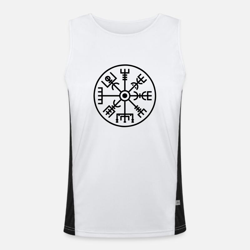 vegvisir icelandic symbol magic compass Men's Functional Contrast Tank Top 