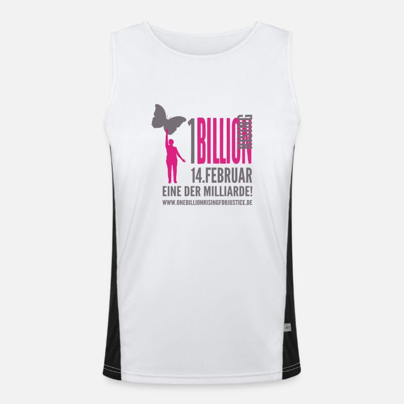 One Billion Rising "eine der Milliarde" Funktionelles Kontrast-Tank Top für Männer 