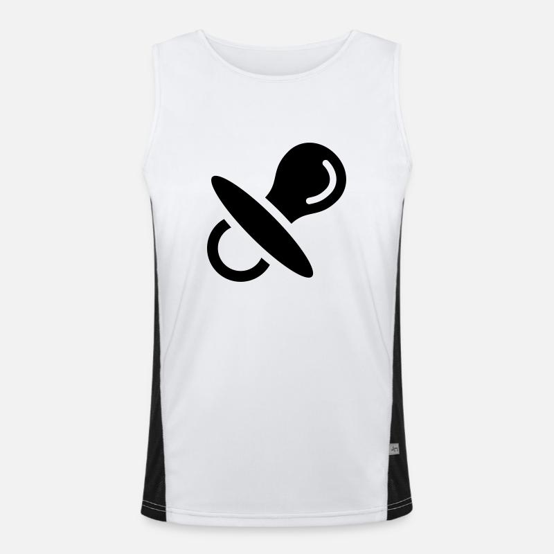 Schnuller, nuckel, baby, brust, schlafen 2 Funktionelles Kontrast-Tank Top für Männer 