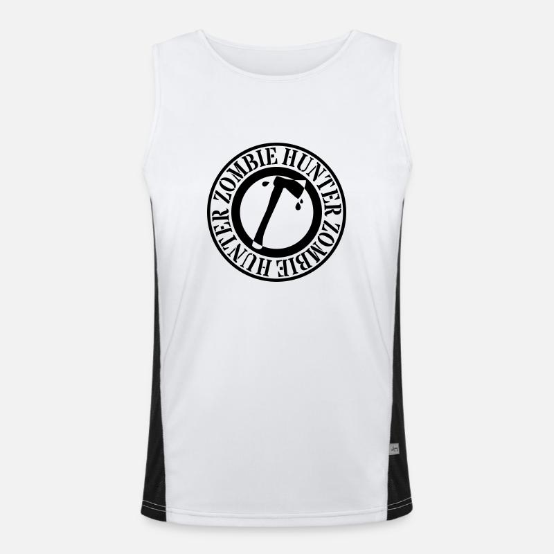 Zombie Hunter Funktionelles Kontrast-Tank Top für Männer 