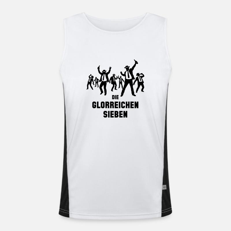 Die Glorreichen Sieben (Drinking Team) Funktionelles Kontrast-Tank Top für Männer 