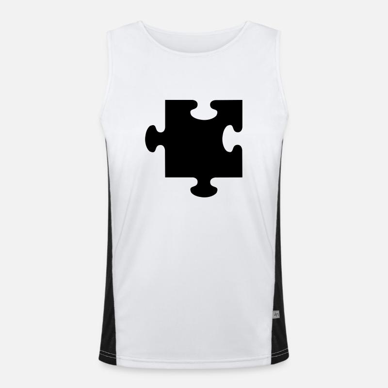 Puzzle Funktionelles Kontrast-Tank Top für Männer 