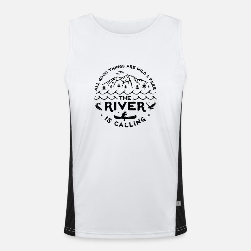 River is Calling s Funktionelles Kontrast-Tank Top für Männer 
