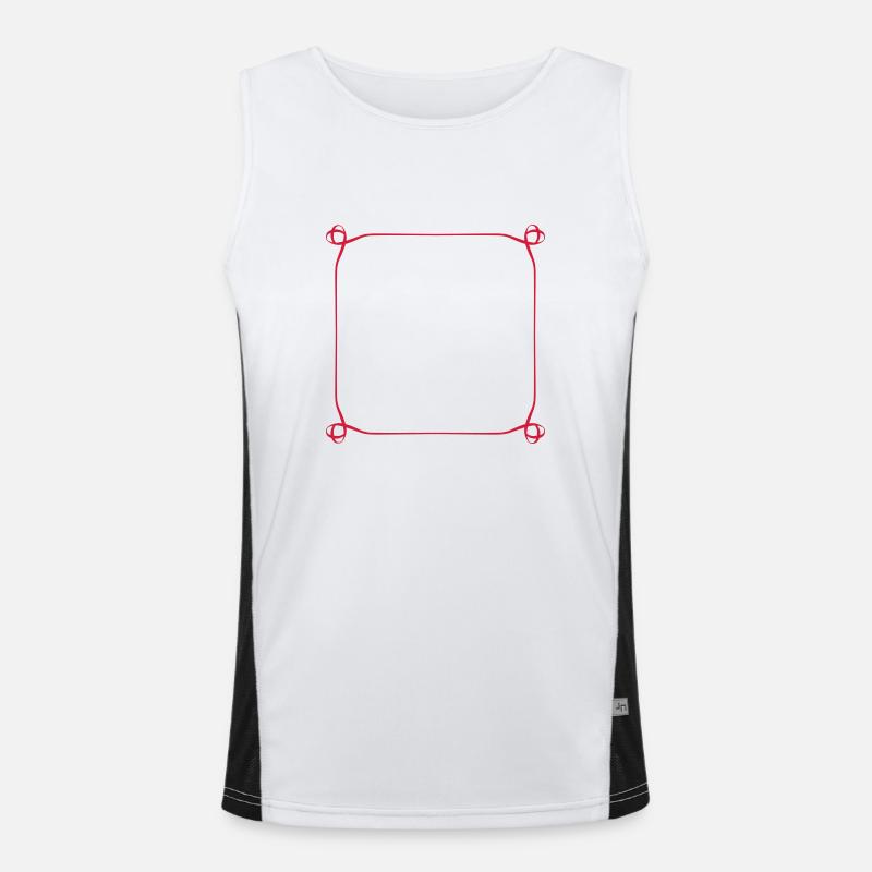 dekorativer text rahmen bild feld schreiben name u Men's Functional Contrast Tank Top 