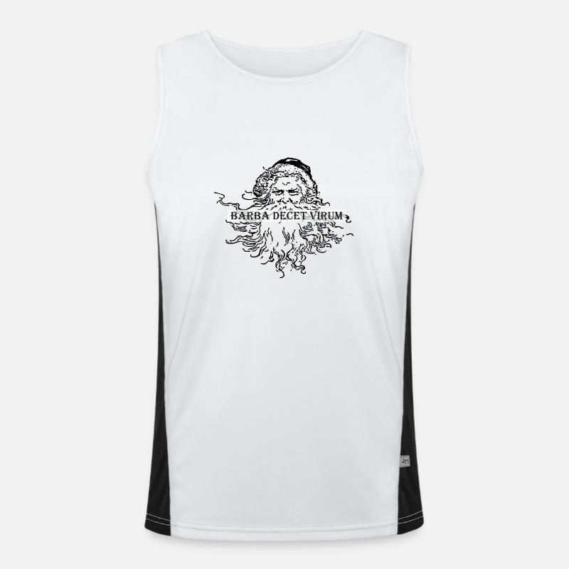 Barba decet virum - Der Bart macht den Mann Funktionelles Kontrast-Tank Top für Männer 