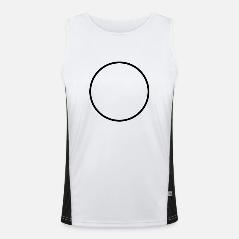 Form Symbol Quadratisch Oval Rund Fertigen Passt Funktionelles Kontrast-Tank Top für Männer 