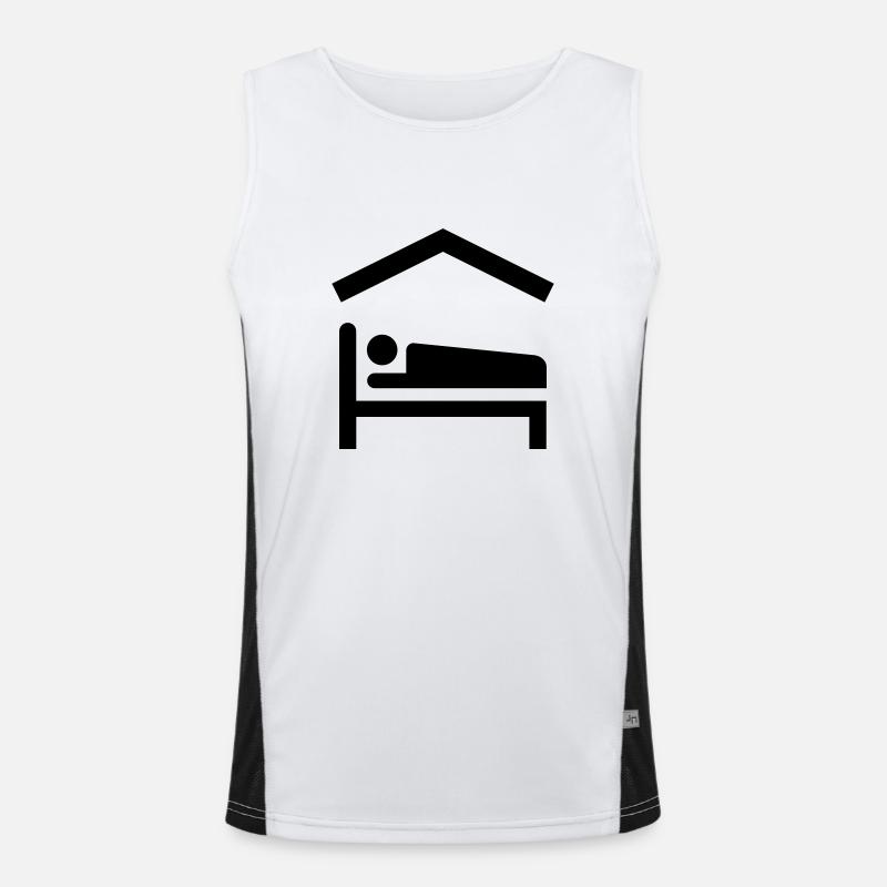 Bed, Backpacker, House, Haus, Herberge Funktionelles Kontrast-Tank Top für Männer 