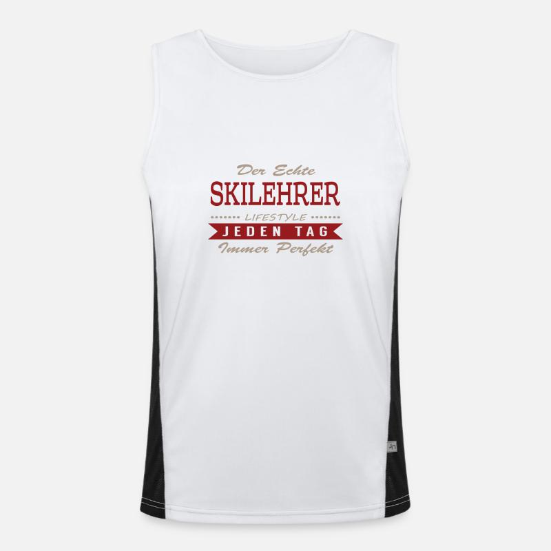 Der echte Skilehrer Funktionelles Kontrast-Tank Top für Männer 