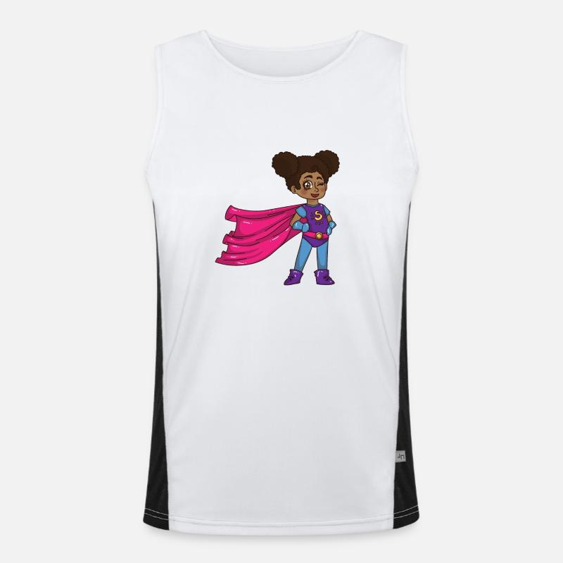 Superheldin Precious Funktionelles Kontrast-Tank Top für Männer 