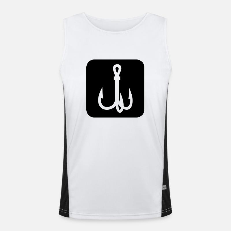 fishing hook icon Funktionelles Kontrast-Tank Top für Männer 