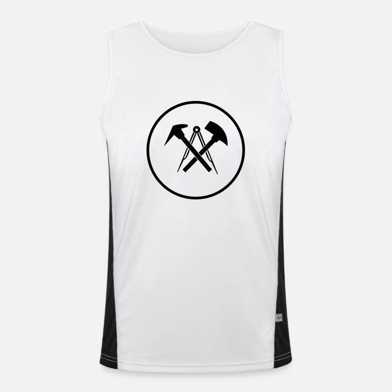 dachdecker_symbol_02 Funktionelles Kontrast-Tank Top für Männer 