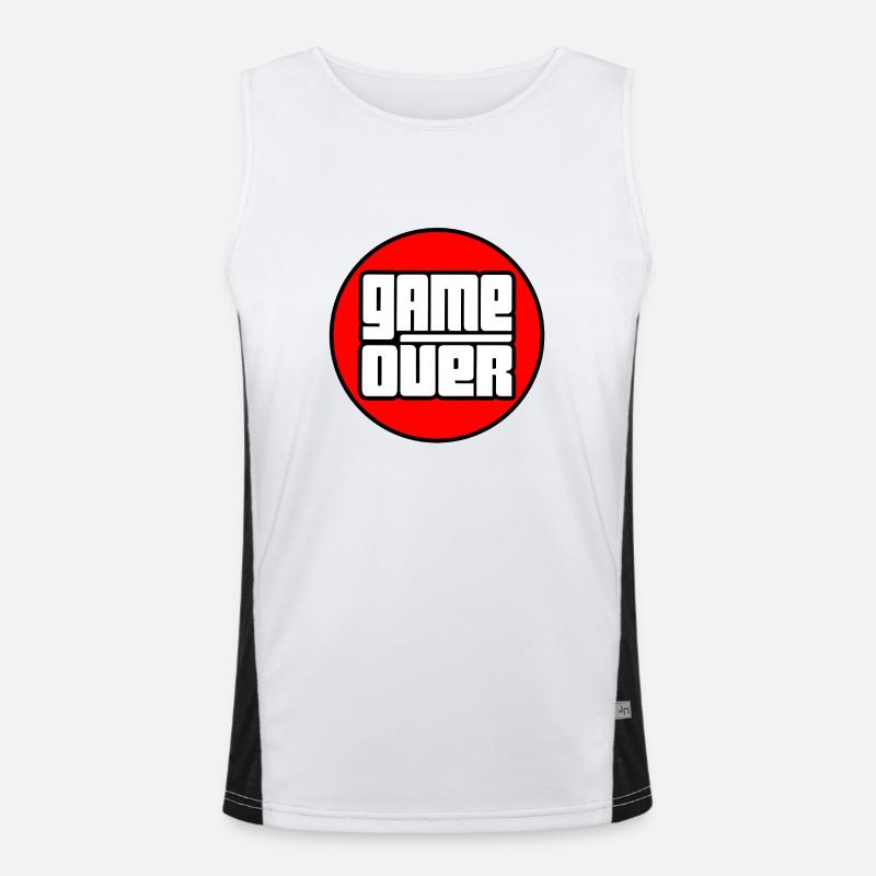 Game Over (Colour) Men's Functional Contrast Tank Top 