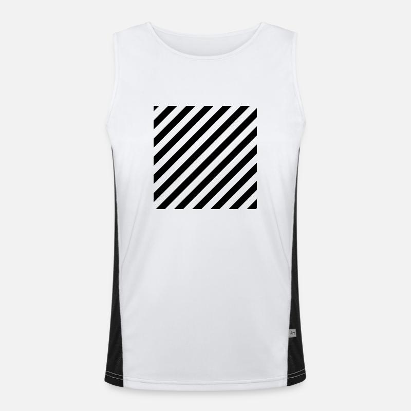 Quadrat gestreift Funktionelles Kontrast-Tank Top für Männer 