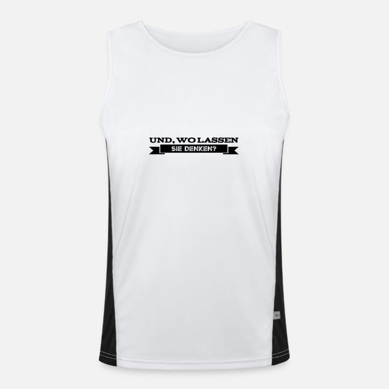 und, wo lassen sie denken? Funktionelles Kontrast-Tank Top für Männer 
