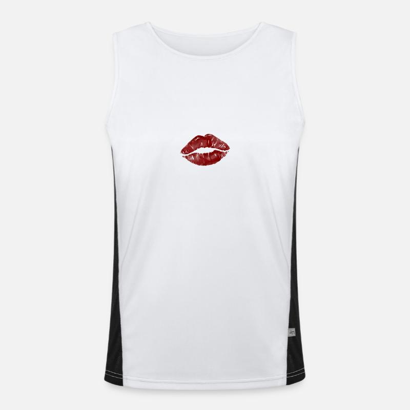 Lippenstift Funktionelles Kontrast-Tank Top für Männer 