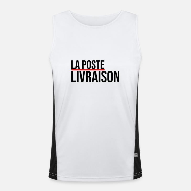 Die Post zuzustellen Paket Post Post postposte Funktionelles Kontrast-Tank Top für Männer 