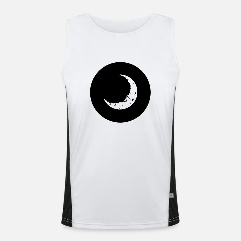 Night Sickle Moon Face Men's Functional Contrast Tank Top 