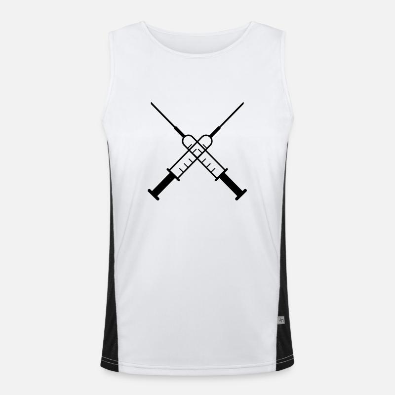Spritzen als Vektor Funktionelles Kontrast-Tank Top für Männer 