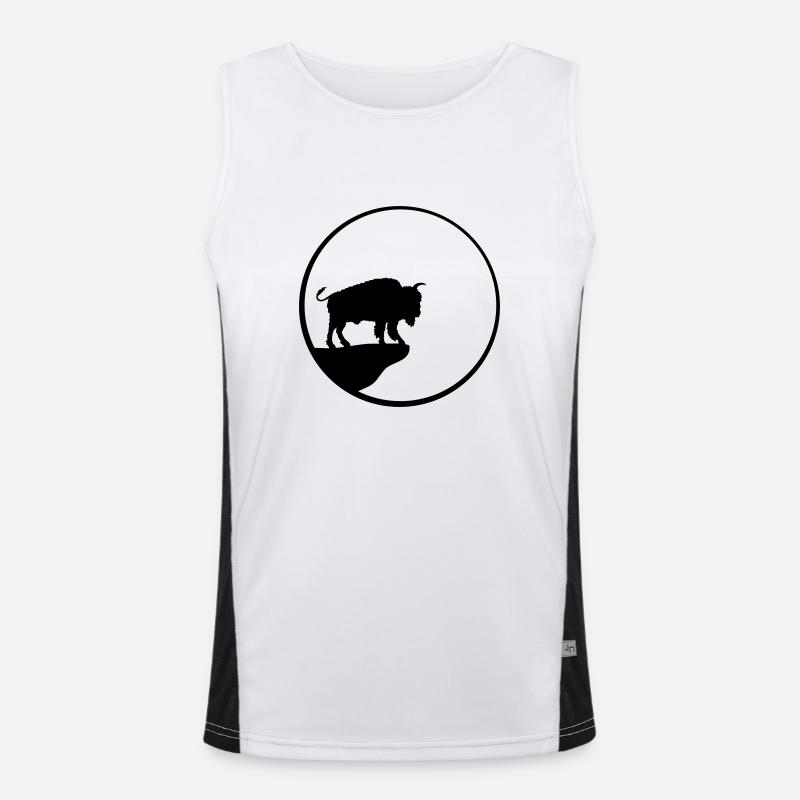 Bison Cliff Moon Men's Functional Contrast Tank Top 