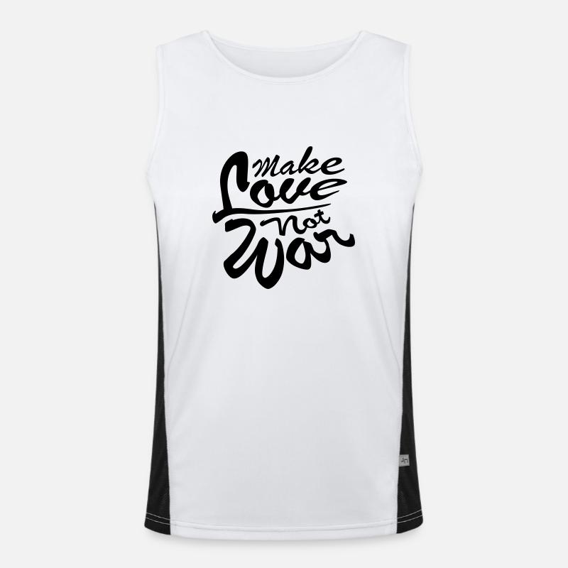Text Make Love Men's Functional Contrast Tank Top 