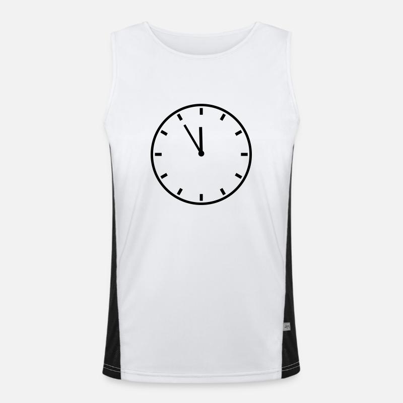 Time 5 before - Men's Functional Contrast Tank Top  - white/black