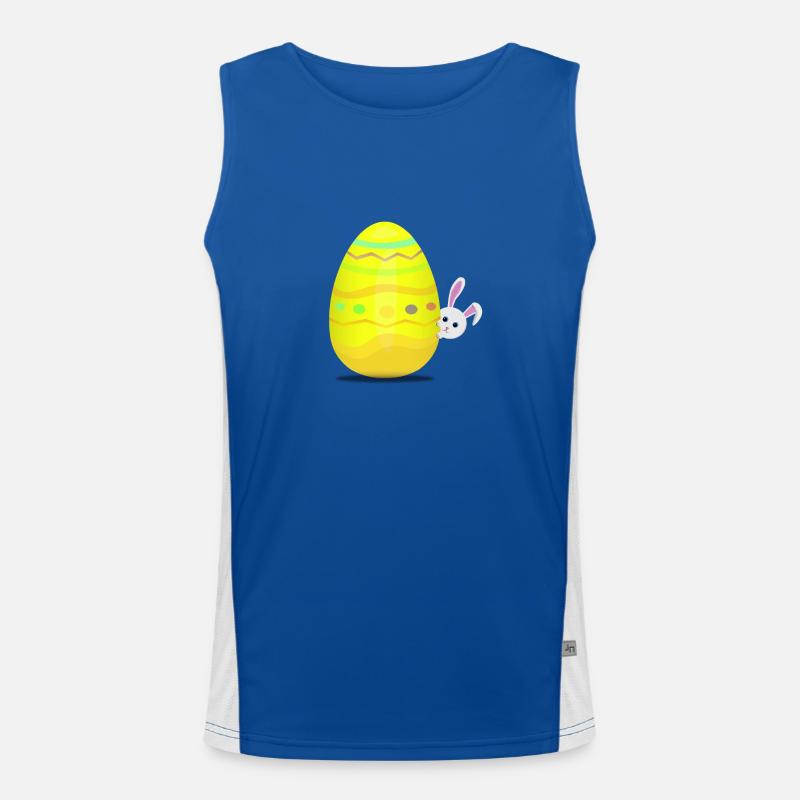 Easter rabbit Men's Functional Contrast Tank Top 