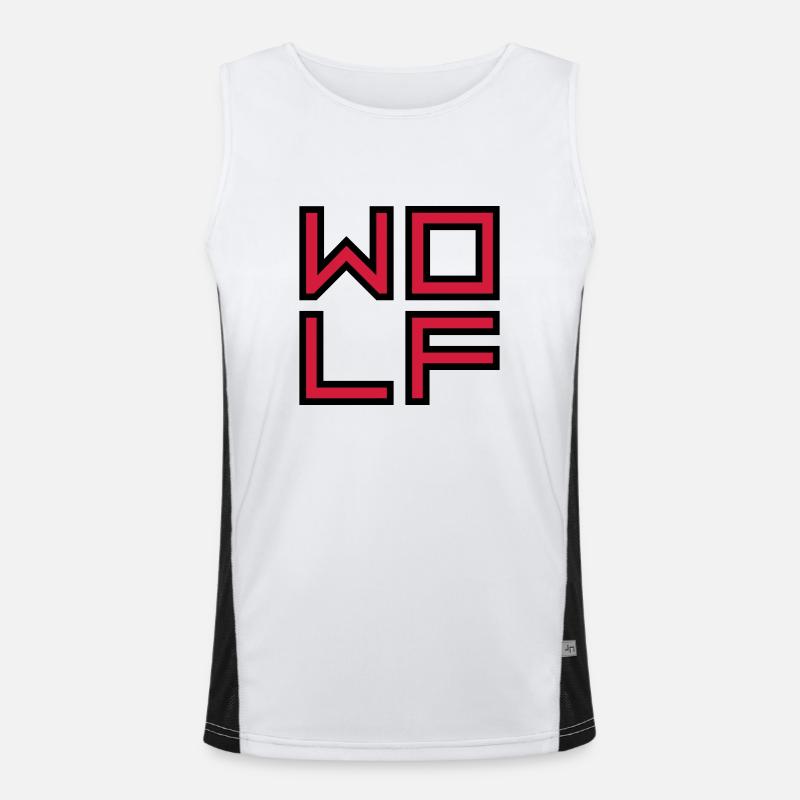 Innerer Wolf Logo Funktionelles Kontrast-Tank Top für Männer 