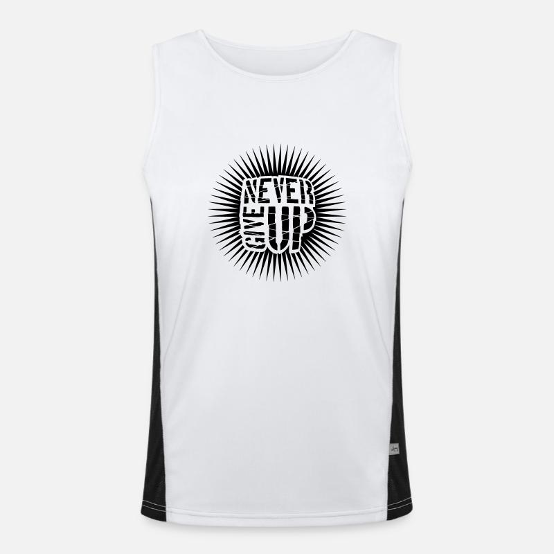 Never give up Men's Functional Contrast Tank Top 