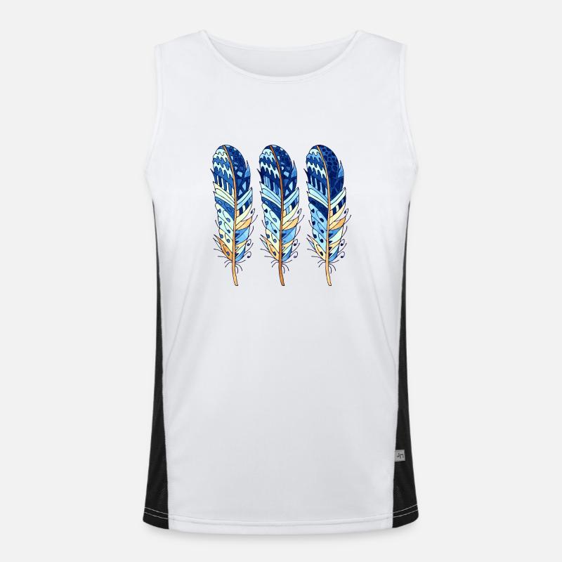 Feder Funktionelles Kontrast-Tank Top für Männer 