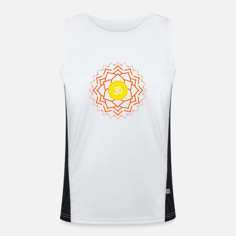ohm zeichen 13 duftyoga Funktionelles Kontrast-Tank Top für Männer 